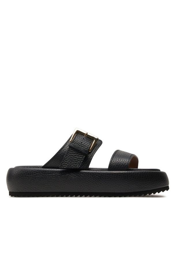 Pollini Klapki SA28245I0ITD0000 Czarny. Kolor: czarny. Materiał: skóra