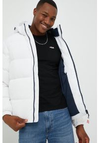 Tommy Jeans kurtka puchowa męska kolor biały zimowa. Okazja: na co dzień. Kolor: biały. Materiał: puch. Sezon: zima. Styl: casual #5