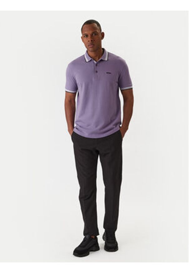 BOSS Polo Paddy 50469055 Fioletowy Regular Fit. Typ kołnierza: polo. Kolor: fioletowy. Materiał: bawełna
