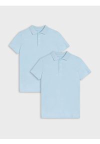 Sinsay - Koszulki polo 2 pack - niebieski. Typ kołnierza: polo. Kolor: niebieski