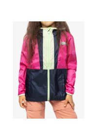 columbia - Kurtka przeciwwiatrowa dziewczęca Columbia Back Bowl Hooded Windbreaker. Kolor: różowy. Sport: turystyka piesza