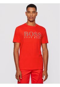 BOSS - Boss T-Shirt Tee 5 50448306 Czerwony Regular Fit. Kolor: czerwony. Materiał: bawełna #1