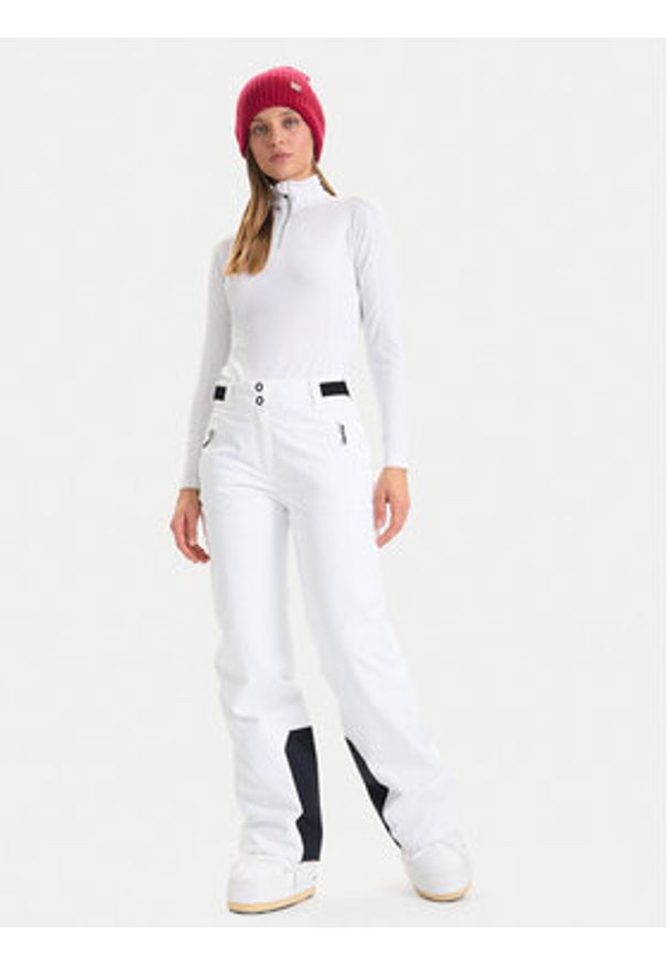 Rossignol Bluza techniczna Classique RLMWL08 Biały Slim Fit. Kolor: biały. Materiał: syntetyk