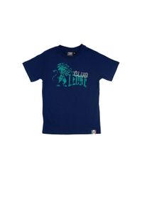 LEONE 1947 APPAREL - Dziecięca koszulka Leone z krótkim rękawkiem College. Kolor: niebieski. Długość rękawa: krótki rękaw. Długość: krótkie. Sport: joga i pilates