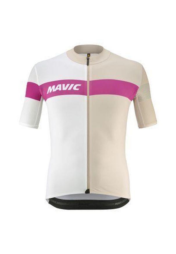 MAVIC - Dżersej z krótkim rękawem Mavic Ksyrium Pro. Kolor: wielokolorowy, fioletowy, biały, różowy. Materiał: jersey. Długość rękawa: krótki rękaw. Długość: krótkie. Sport: kolarstwo