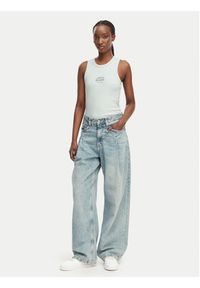 Calvin Klein Jeans Top LV047F239G Zielony jasny Slim Fit. Kolor: zielony. Materiał: bawełna #5