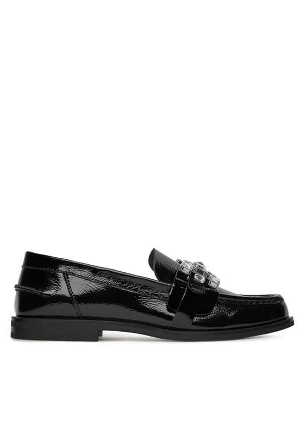 Eva Minge Loafersy AMARYLLIS-V1792B-315 Czarny. Kolor: czarny. Materiał: lakier, skóra
