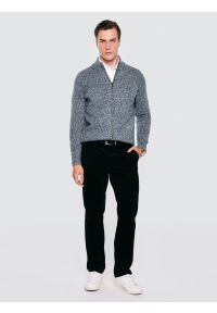 Big-Star - Sweter męski rozpinany melanżowy niebieski Dionis 402. Okazja: do pracy, na uczelnię, na co dzień. Kolor: niebieski. Materiał: materiał, dzianina, jeans, bawełna. Wzór: melanż. Styl: elegancki, casual #4