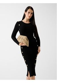 Guess Sukienka dzianinowa W6RK06 Z2YJ2 Czarny Regular Fit. Kolor: czarny. Materiał: wiskoza #5