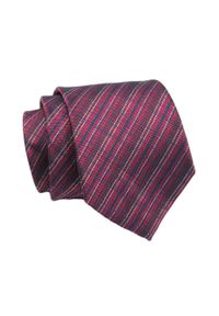 Klasyczny Krawat, Bordowo-Granatowy w Kratkę, Męski, 7cm -Angelo di Monti. Kolor: czerwony, wielokolorowy, niebieski. Materiał: tkanina. Wzór: kratka. Styl: klasyczny