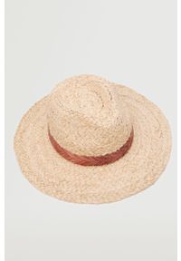 mango - Mango kapelusz Summer kolor beżowy. Kolor: beżowy #3