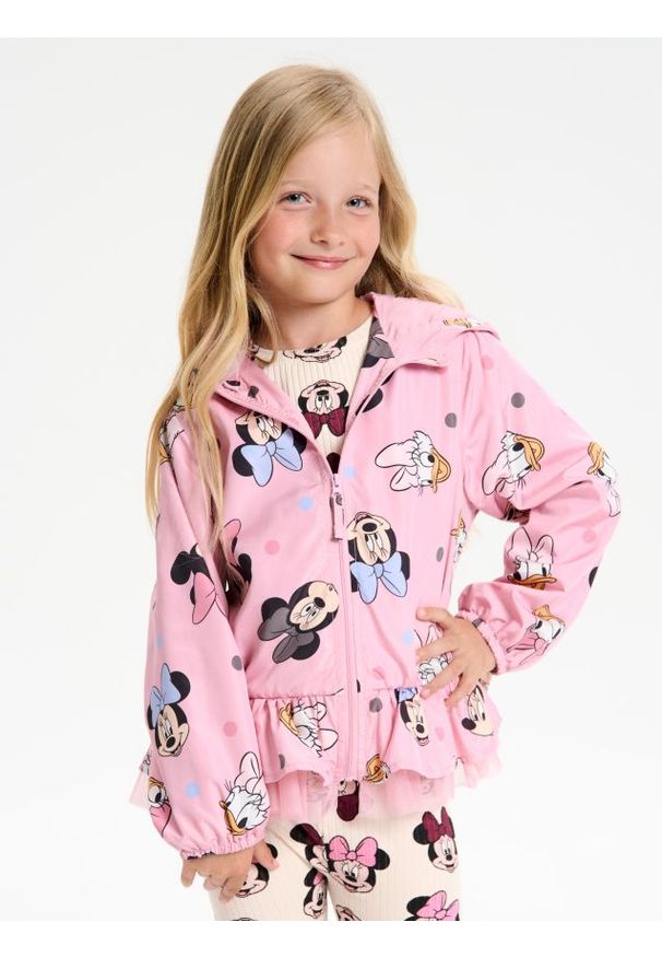Sinsay - Kurtka z baskinką i ozdobnym tiulem Minnie Mouse - różowy. Kolor: różowy. Materiał: tiul. Wzór: motyw z bajki