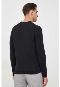 BOSS sweter z domieszką wełny kolor czarny. Kolor: czarny. Materiał: wełna #4