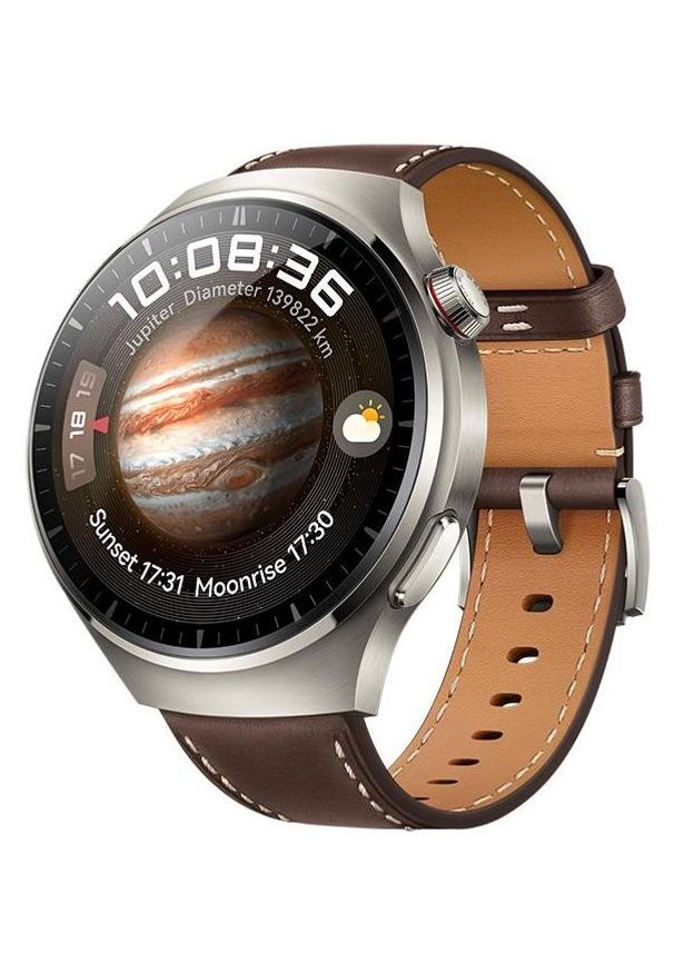 HUAWEI - Smartwatch Huawei Watch 4 Pro Classic. Rodzaj zegarka: smartwatch. Materiał: materiał, skóra, koronka. Styl: retro, klasyczny, elegancki, sportowy