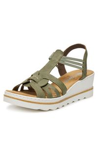 Rieker Sandały 67459-52 Zielony. Kolor: zielony. Materiał: syntetyk #5