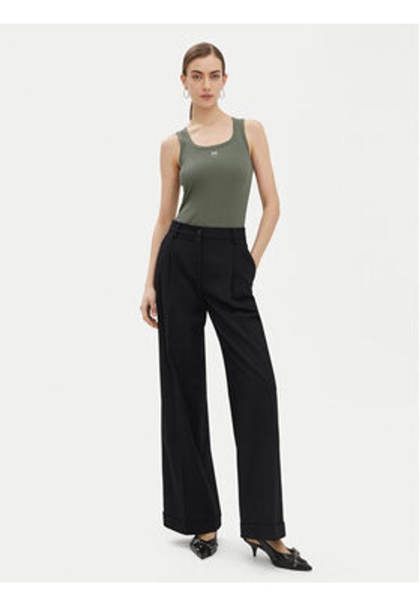 Pinko - PINKO Top Calcolatore 100807 Zielony Regular Fit. Kolor: zielony. Materiał: bawełna