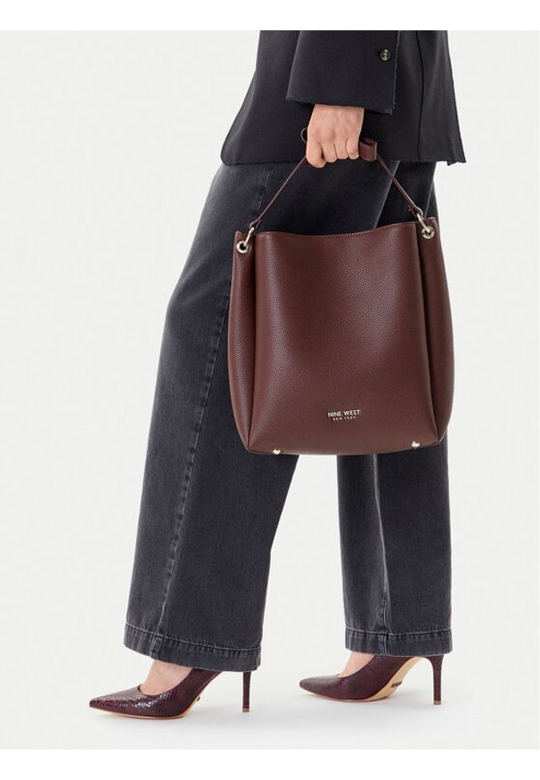 Nine West Torebka CEO-ARIA-S24414 Brązowy. Kolor: brązowy