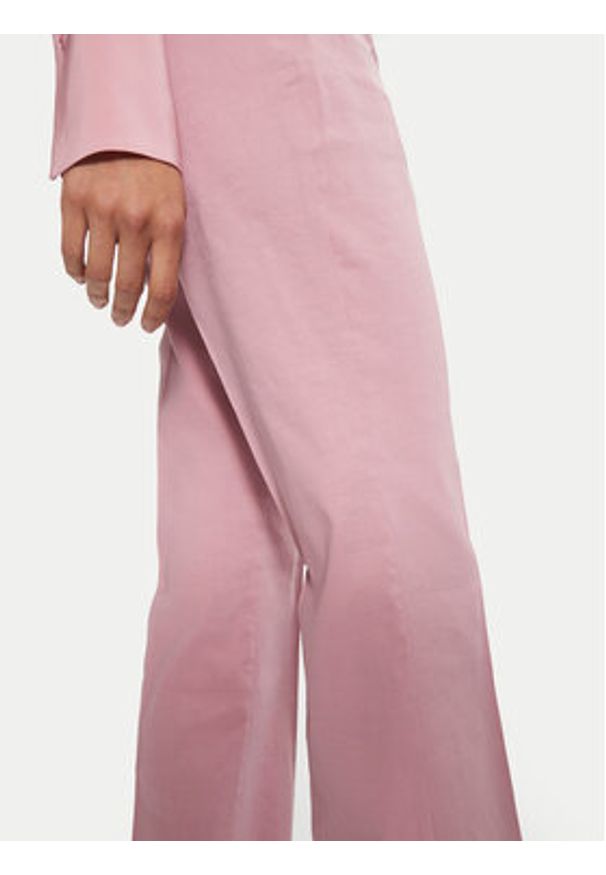 Pinko - PINKO Spodnie materiałowe 100054 A0IM Różowy Regular Fit. Kolor: różowy. Materiał: len