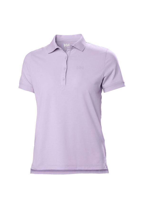 Damska koszulka polo Helly Hansen Siren. Typ kołnierza: polo. Kolor: fioletowy. Styl: klasyczny