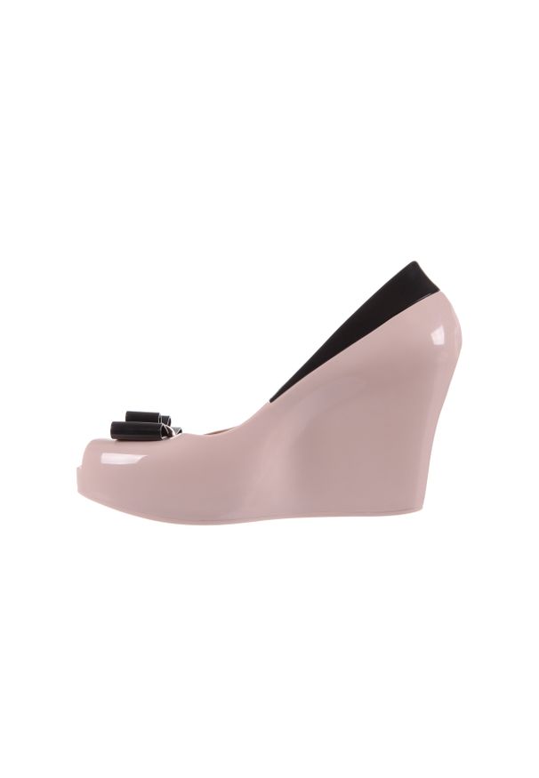 melissa - Melissa Queen Wedge III AD Pink Black. Nosek buta: otwarty. Kolor: różowy. Materiał: tworzywo sztuczne. Sezon: lato