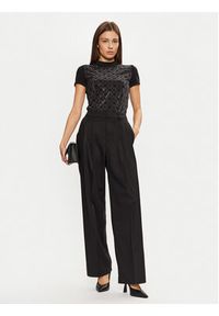 Guess Spodnie materiałowe W5RB68 WGXM2 Czarny Regular Fit. Kolor: czarny. Materiał: wiskoza #5