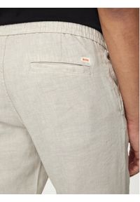 BOSS - Boss Spodnie materiałowe Sanderson-L 50510867 Beżowy Tapered Fit. Kolor: beżowy. Materiał: len #4