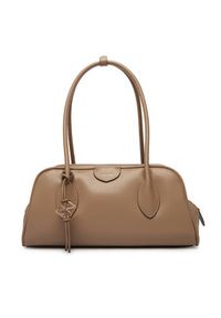 Calvin Klein Torebka Emblem Trio Shoulder Bag LV04F3369G Beżowy. Kolor: beżowy. Materiał: skórzane #4