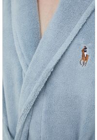 Polo Ralph Lauren szlafrok. Typ kołnierza: polo. Kolor: niebieski. Materiał: materiał