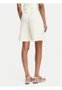Marella Szorty materiałowe Adorni 2615141032 Écru Regular Fit. Kolor: kremowy. Materiał: len #3