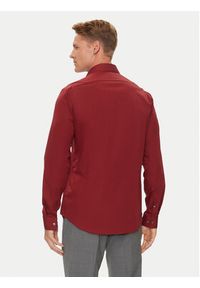 Calvin Klein Koszula K10K108229 Bordowy Slim Fit. Kolor: czerwony. Materiał: bawełna #3