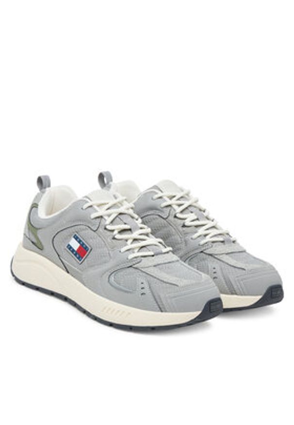 Tommy Jeans Sneakersy Tjm Runner EM0EM01581 Szary. Kolor: szary. Materiał: skóra