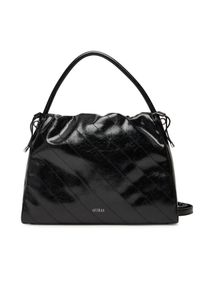Guess Torebka Amys HWMY96 59220 Czarny. Kolor: czarny. Materiał: skórzane