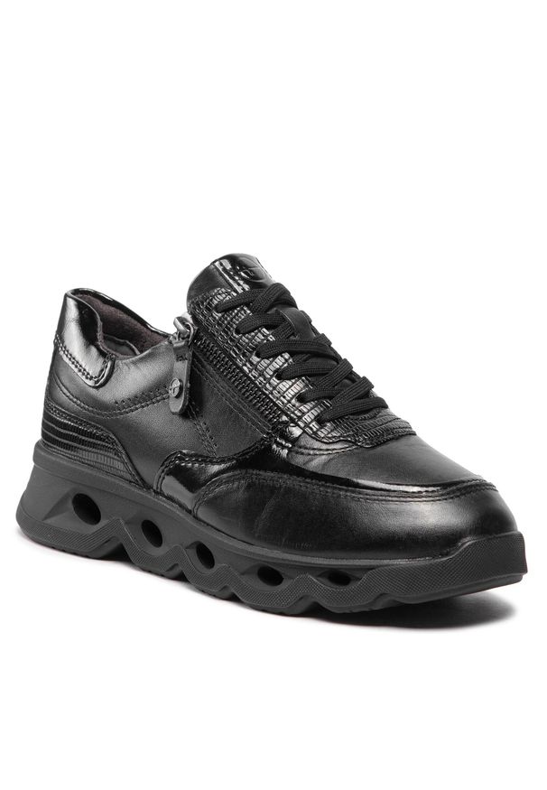 Sneakersy Tamaris 1-23774-39 Black Comb 098. Kolor: czarny. Materiał: skóra