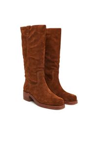 Nokwol Kozaki Fear Brązowy. Kolor: brązowy. Materiał: skóra, zamsz #6