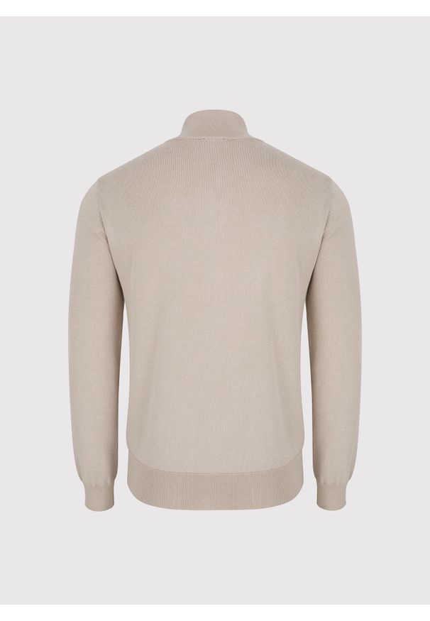 Pako Lorente - PAKO LORENTE - Beżowy rozpinany sweter męski. Okazja: na co dzień. Kolor: beżowy, szary, zielony. Materiał: wiskoza, poliamid. Wzór: gładki. Sezon: jesień. Styl: casual