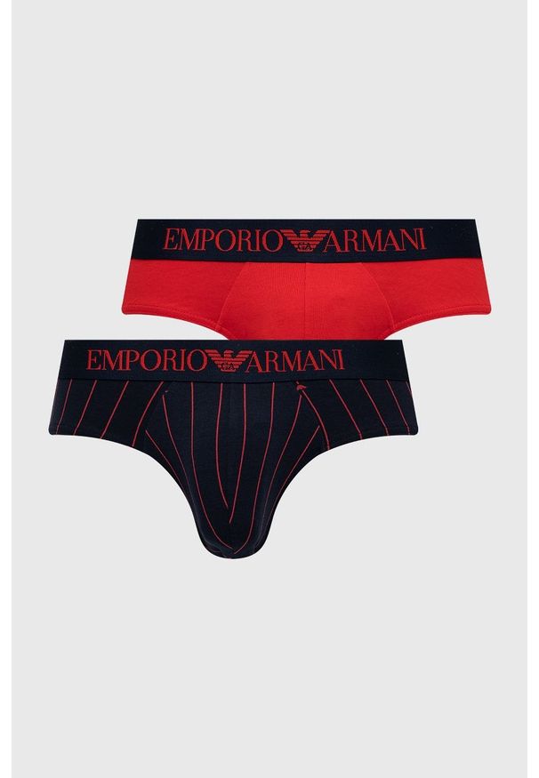 Emporio Armani Underwear slipy (2-pack) 111733.2R504 męskie kolor czerwony. Kolor: czerwony