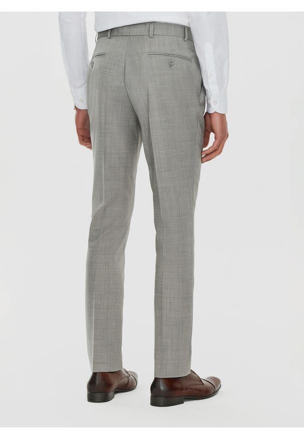 Pako Lorente - PAKO LORENTE – Męskie spodnie garniturowe w odcieniu szarym. Kolor: szary. Materiał: wełna, lycra, poliester. Styl: elegancki