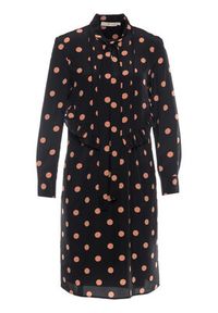 Tory Burch Sukienka koszulowa Printed Ruffle Bow Dress 61697 Czarny Regular Fit. Kolor: czarny. Materiał: jedwab. Typ sukienki: koszulowe #4