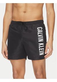Calvin Klein Swimwear Szorty kąpielowe KM0KM01092 Czarny Regular Fit. Kolor: czarny. Materiał: syntetyk #1