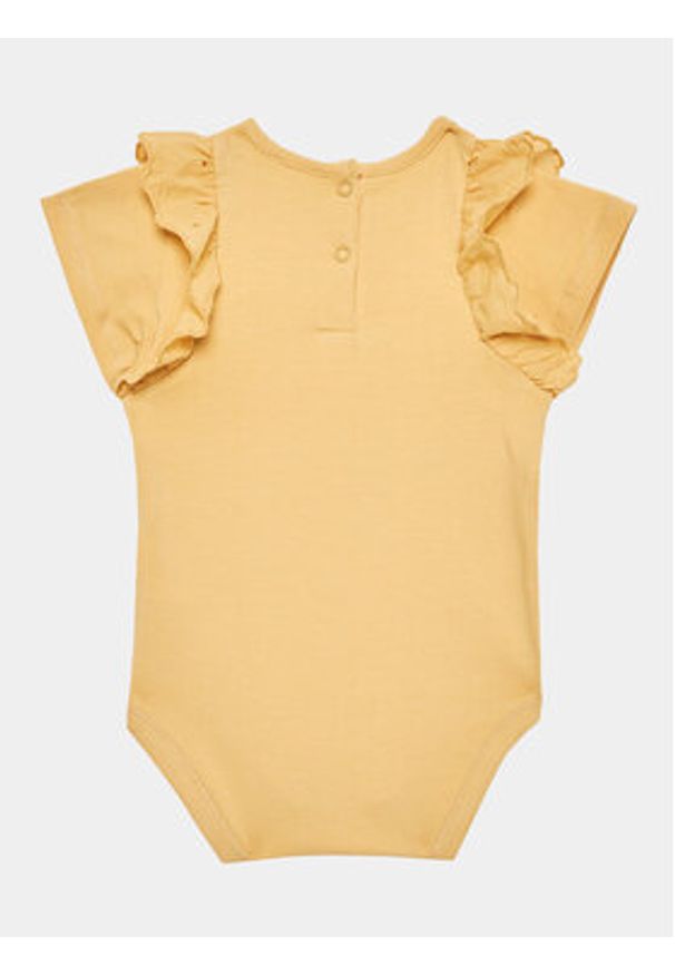 United Colors of Benetton - United Colors Of Benetton Body dziecięce 3P4ZAB00D Żółty Regular Fit. Kolor: żółty. Materiał: bawełna