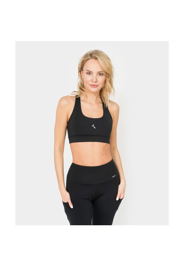 Stanik Carpatree Libra czarny. Kolor: czarny. Materiał: materiał. Sport: joga i pilates