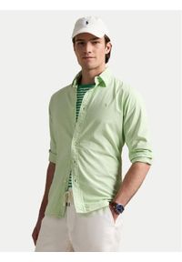 Polo Ralph Lauren Koszula 710968913006 Zielony Custom Fit. Typ kołnierza: polo. Kolor: zielony. Materiał: bawełna #1
