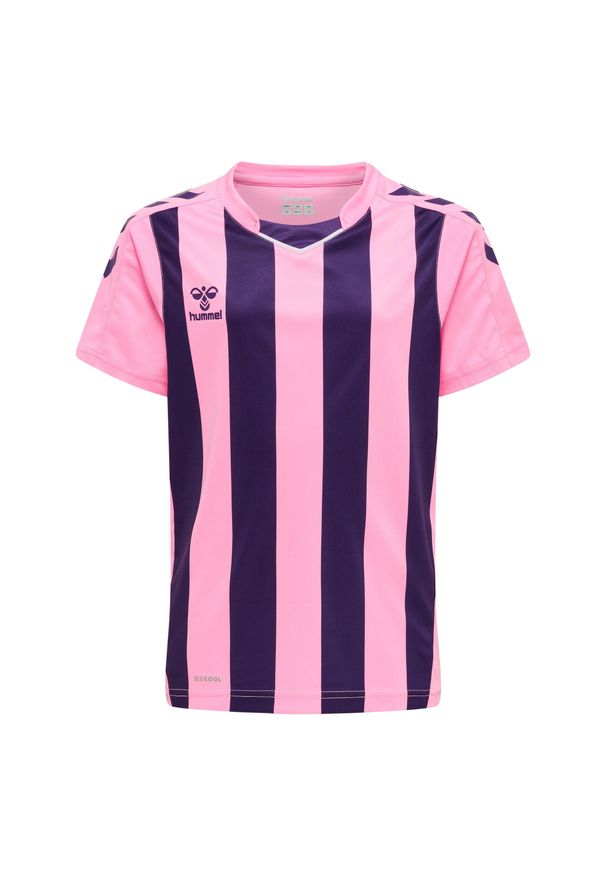 Koszulka dziecięca Hummel Striped. Kolor: wielokolorowy, różowy, fioletowy