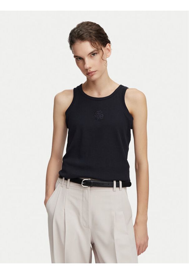Beverly Hills Polo Club Top P-SS26W-TK550000 Granatowy Regular Fit. Typ kołnierza: polo. Kolor: niebieski. Materiał: bawełna