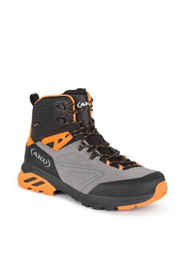 Buty trekkingowe męskie Aku Reactive Gtx. Wysokość cholewki: za kostkę. Kolor: czarny, szary, wielokolorowy. Materiał: zamsz, syntetyk, materiał. Szerokość cholewki: normalna. Sport: turystyka piesza