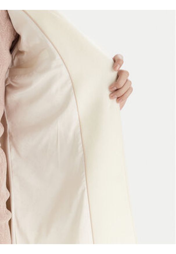 Guess Płaszcz wełniany W5BL19 W2642 Écru Regular Fit. Materiał: syntetyk