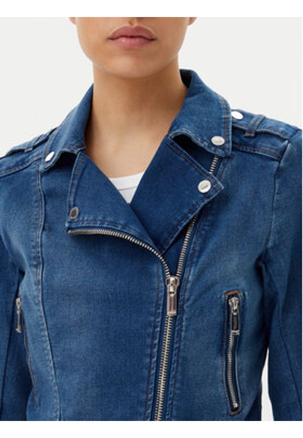 Morgan Kurtka jeansowa 241-VAMMY Niebieski Regular Fit. Kolor: niebieski. Materiał: bawełna