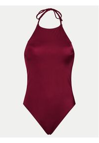 Calvin Klein Swimwear Strój kąpielowy KW0KW02733 Bordowy. Kolor: czerwony. Materiał: syntetyk #4