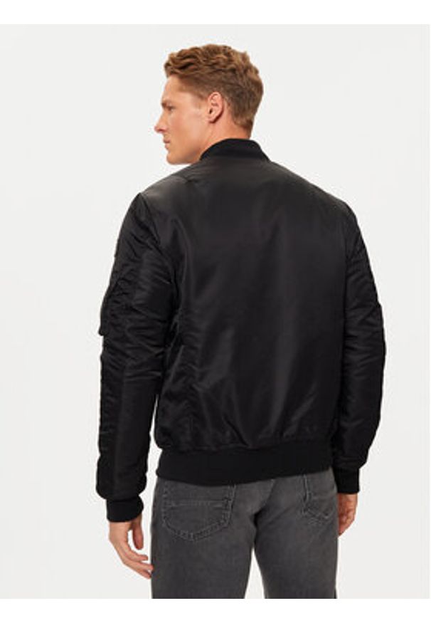 Schott NYC Kurtka bomber AIRFORCERS Czarny Regular Fit. Kolor: czarny. Materiał: syntetyk