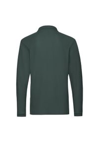 FRUIT OF THE LOOM - Męska Koszulka Polo Premium Z Długim Rękawem. Typ kołnierza: polo. Kolor: czerwony, wielokolorowy, zielony. Długość rękawa: długi rękaw. Długość: długie